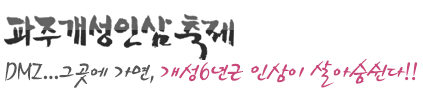 파주개성인삼 축제 안내