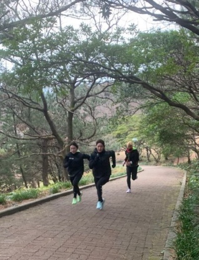 전지훈련 중인 선수들